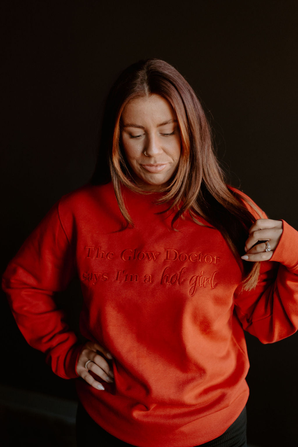 'The Glow Dr Says I'm a Hot Girl' crewneck image 0